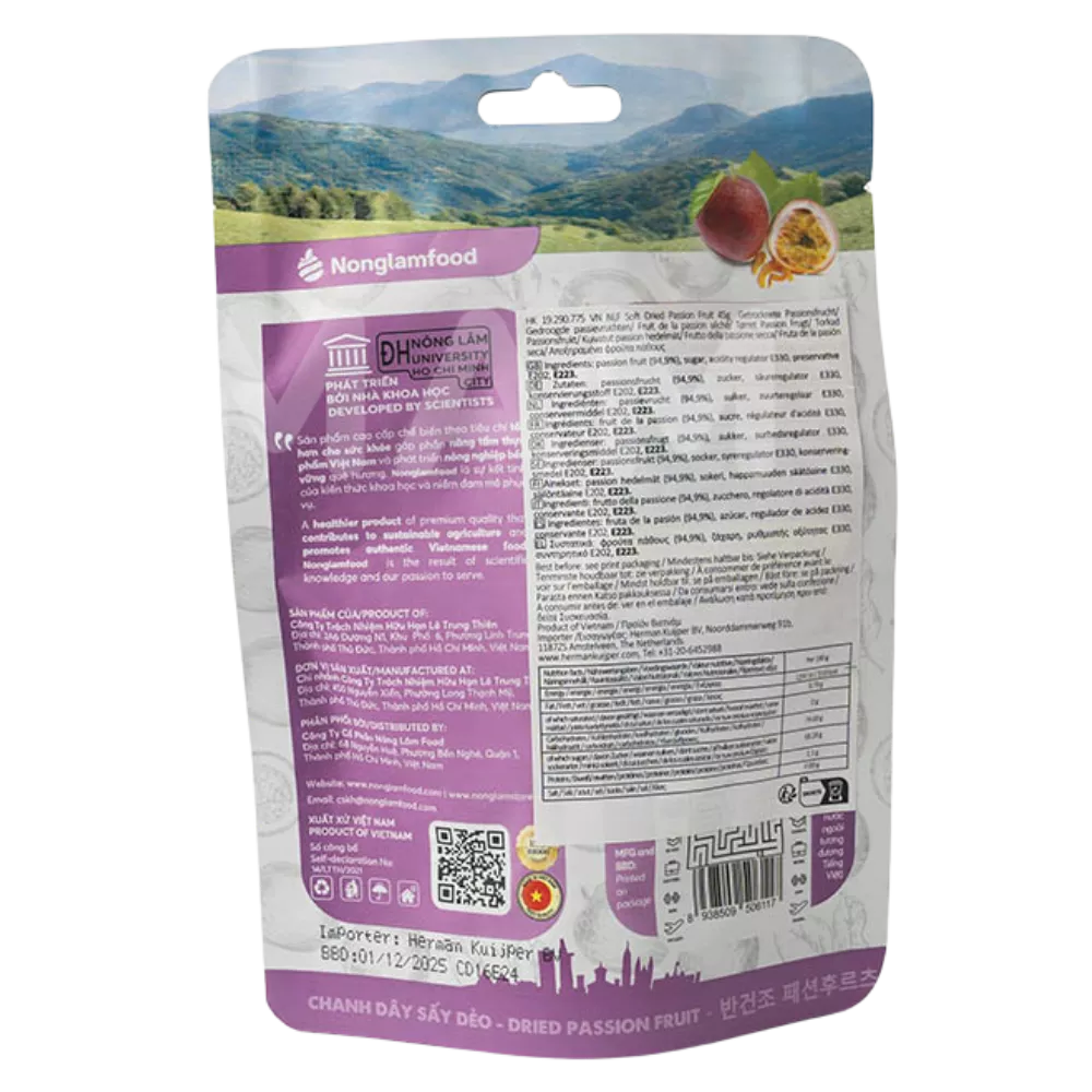 NONGLAMFOOD Getrocknete Passionsfrucht 45G