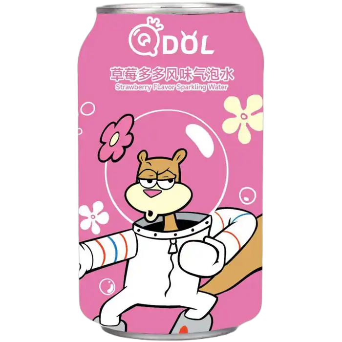 QDOL Spongebob Sparkling Drink Strawb. Flav. 330ML