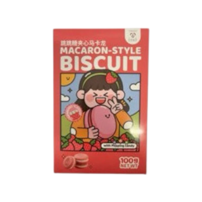 TOKIMEKI Macaron Style Cookie Strawberry 100g