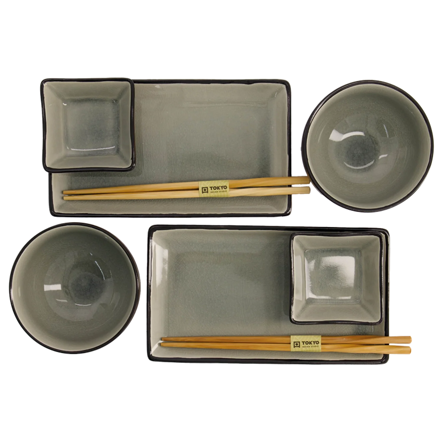 TOKYO DESIGN Glassy Grey Giftset (8pcs)