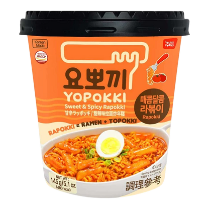 YOPOKKI Ricecake & Ramen Cup Sweet & Spicy 145G