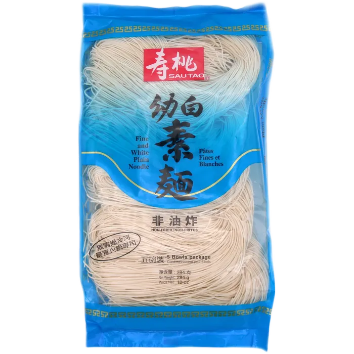 SAU TAO Fine & White Plain Noodles 284G Feine Weizennudeln