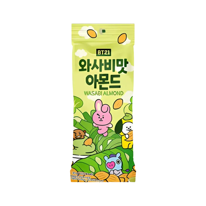 LINE FRIENDS BT21 Wasabi Almond 30G – Koreanischer Wasabi-Mandelsnack