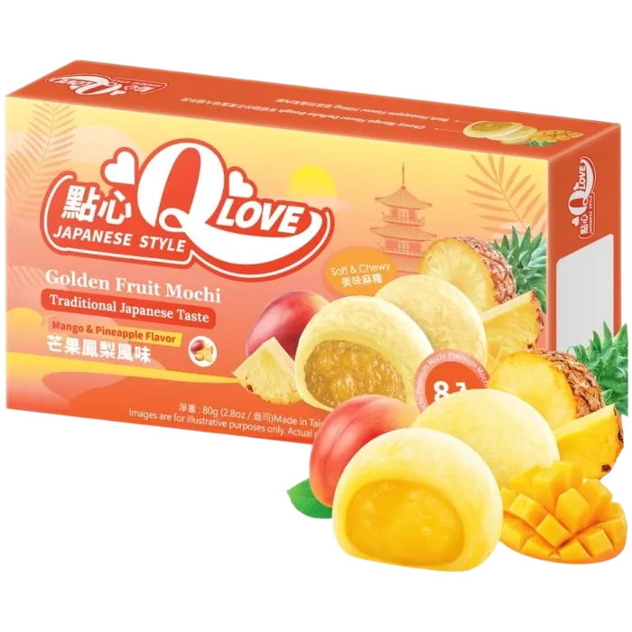 QLove Mini Mochi Golden Fruit Premium 80G