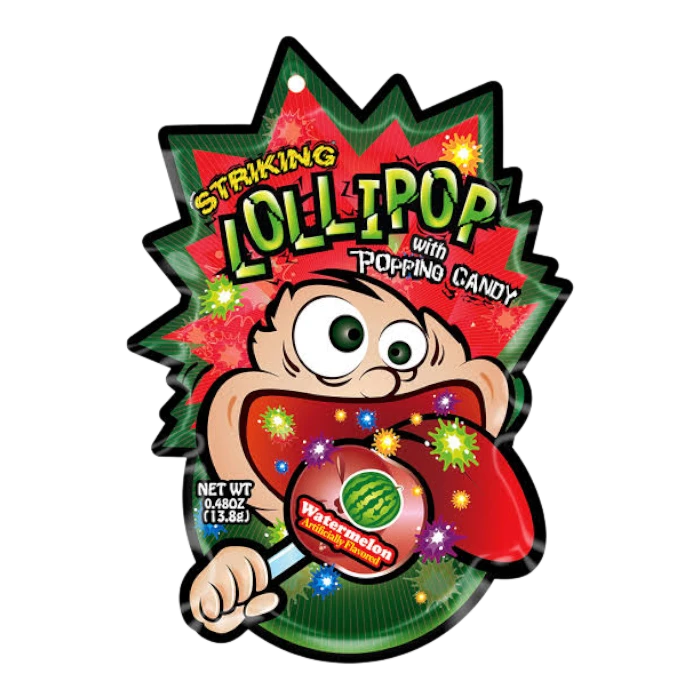Striking Lolipop With Striking Candy Watermelon