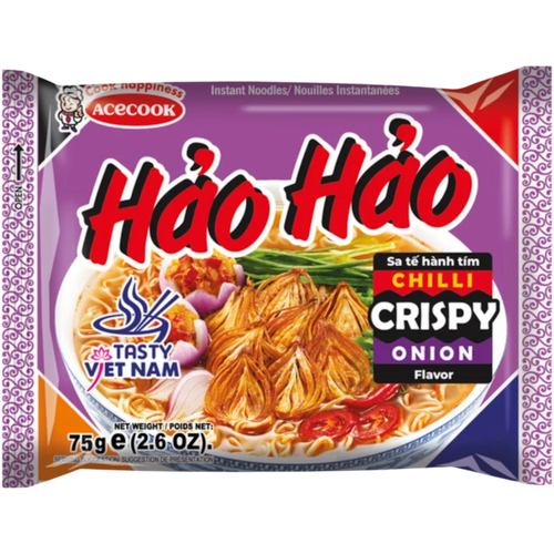 HAO HAO Instantnudeln Chilli Crispy Onion 75g