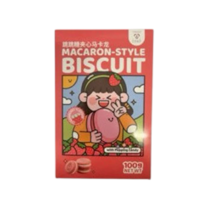 TOKIMEKI Macaron Style Cookie Strawberry 100g