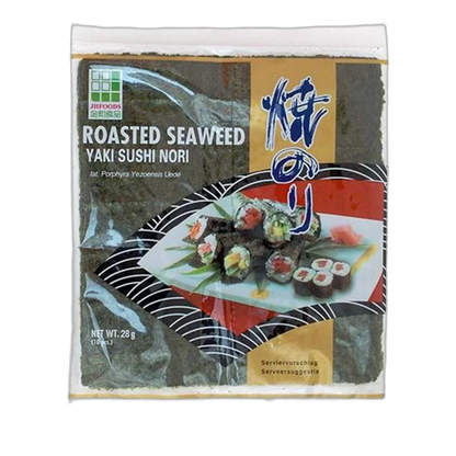 JHFOODS Seetang Geröstet Yaki Sushi Nori Gold 28G