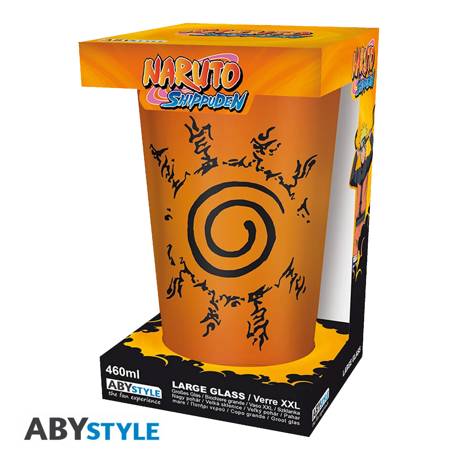 NARUTO SHIPPUDEN Large Glass Konoha&Seal 400ML