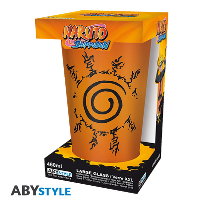 NARUTO SHIPPUDEN Large Glass Konoha&Seal 400ML