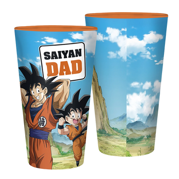 DRAGON BALL Large Glass Saiyan Dad 400ML