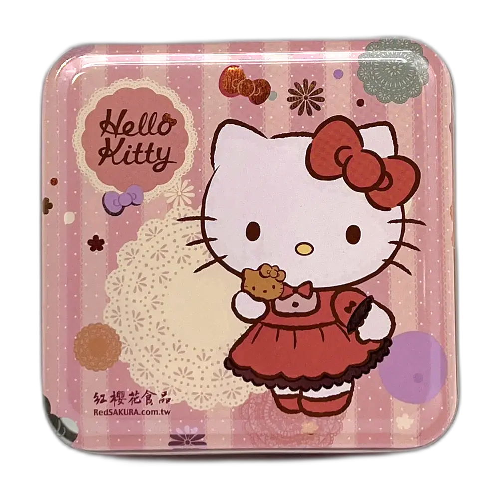 RED SAKURA Hello Kitty Yellow Cookies Tin 65G