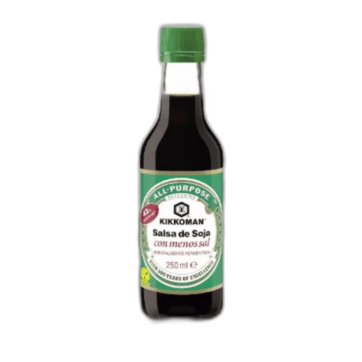 KIKKOMAN Salzreduzierte Sojasauce 250ml – Umami pur mit 43% weniger Salz – Modern Asia Market