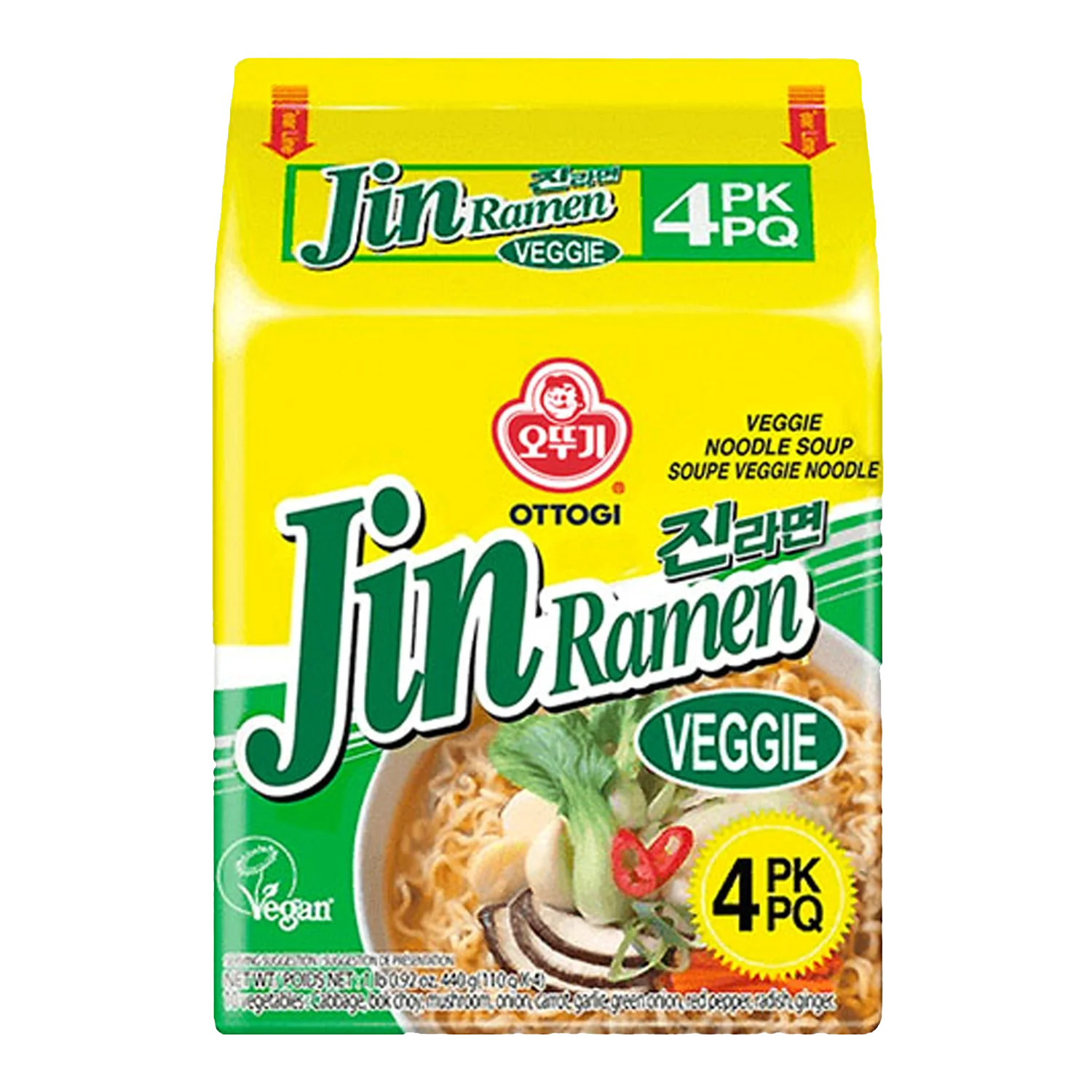 OTTOGI JIN Ramen Veggie Big Bag (110Gx4)