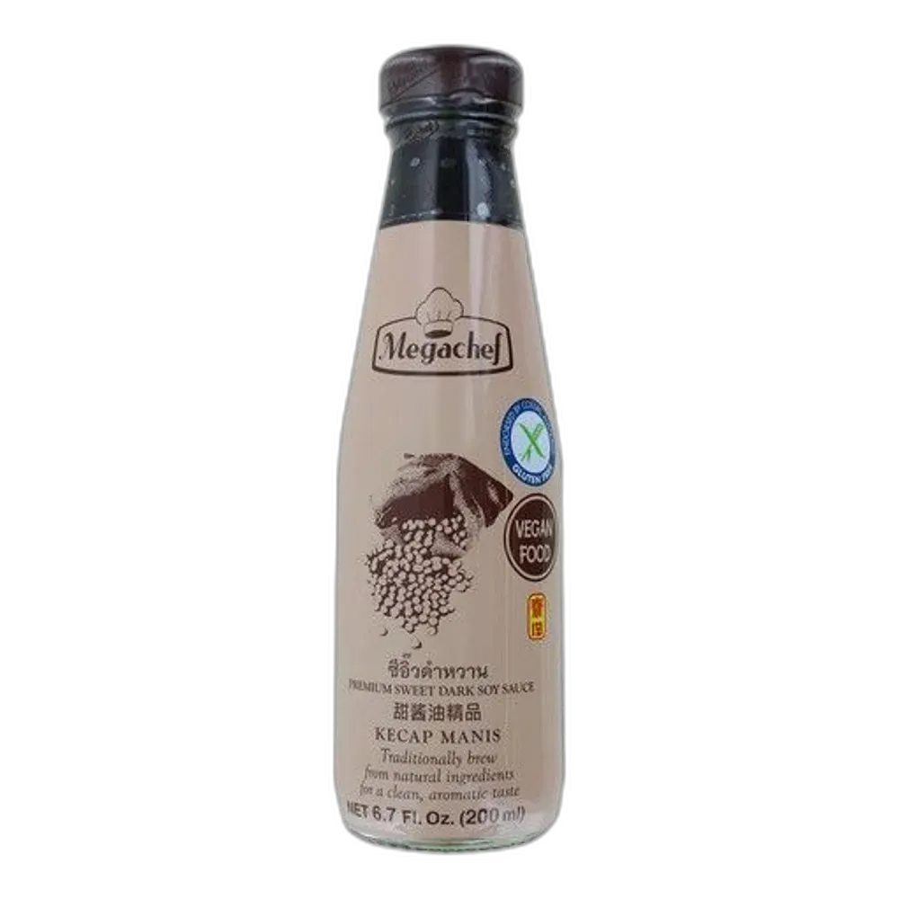 MEGACHEF Kecap Manis – Süße Sojasauce 200ml | Glutenfrei & Vegan